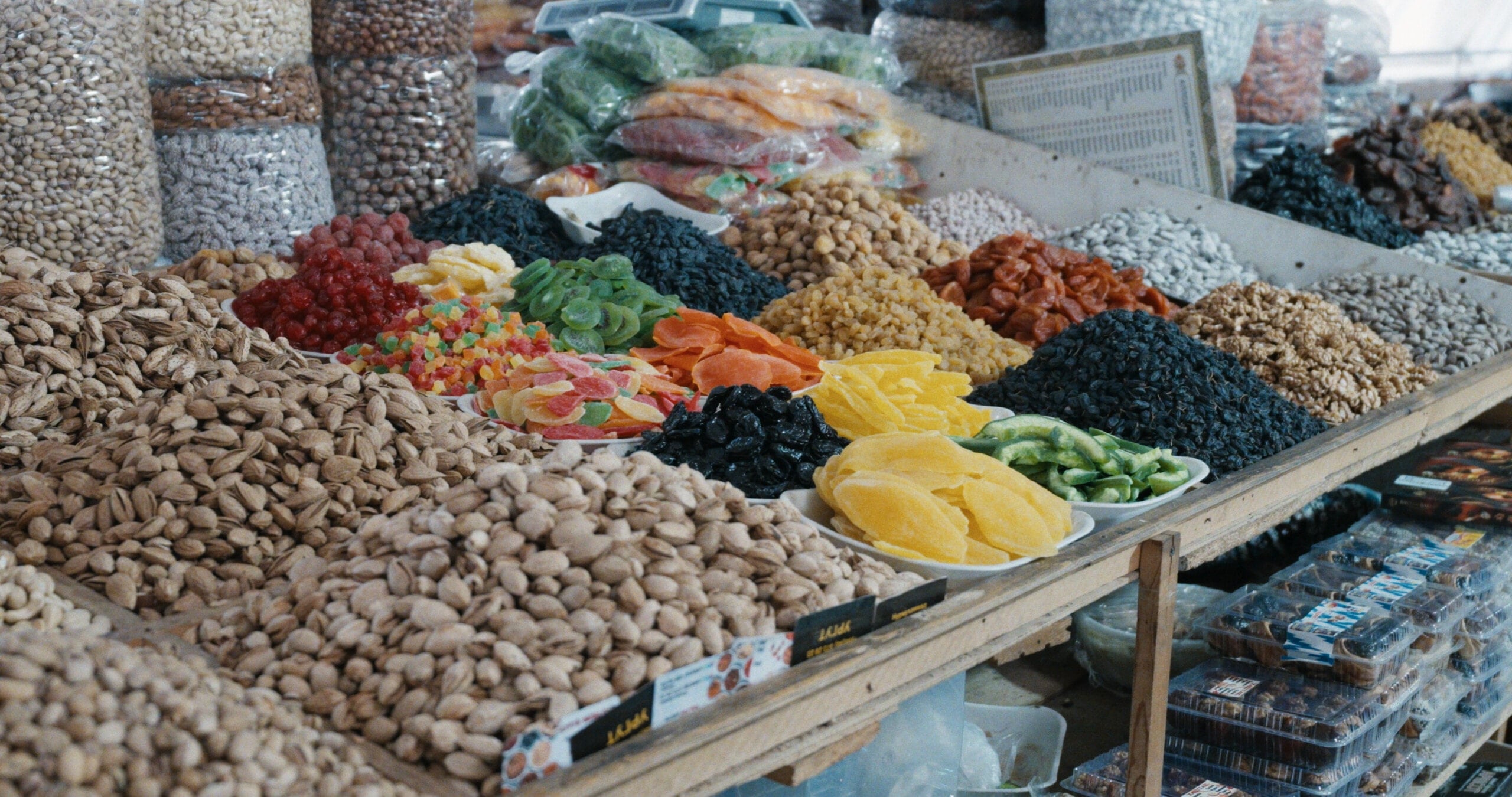 The market frame across the color negatives — Kodak Vision3 500T
