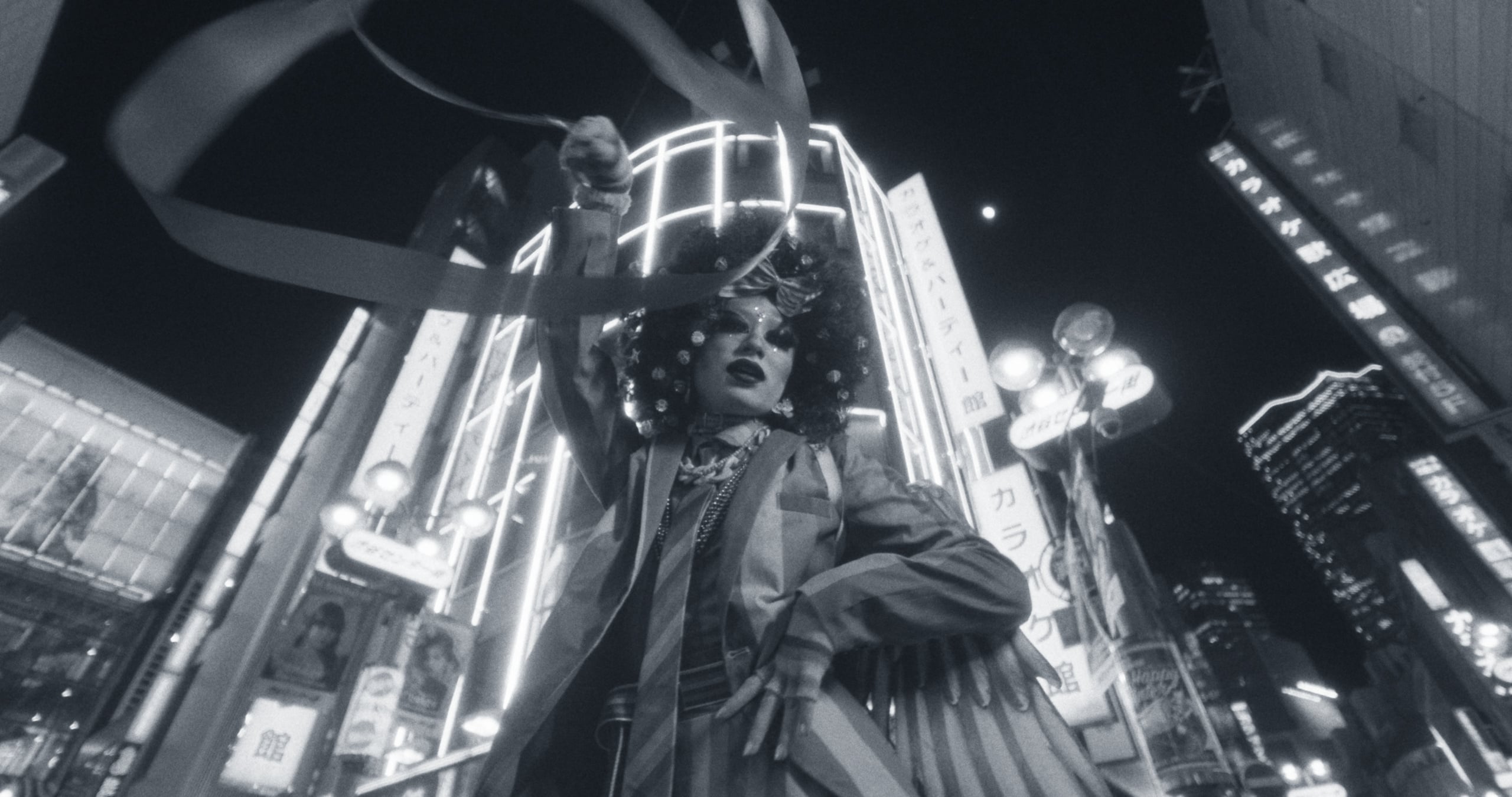 One frame through the black-and-white factory looks — Squid Ink